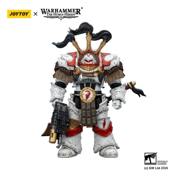 Warhammer 40,000 tegevusfiguur White Scars Legion Praetor Cataphractii Terminator Armour'is koos Cyber Hawk Chogorian mõõga ja combi-meltaga 14 cm
