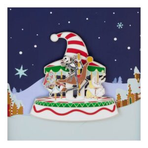 Nightmare Before Christmas by Loungefly Enamel 3″ Pins Christmas Town Carousel 3″ Limited Edition 8 cm