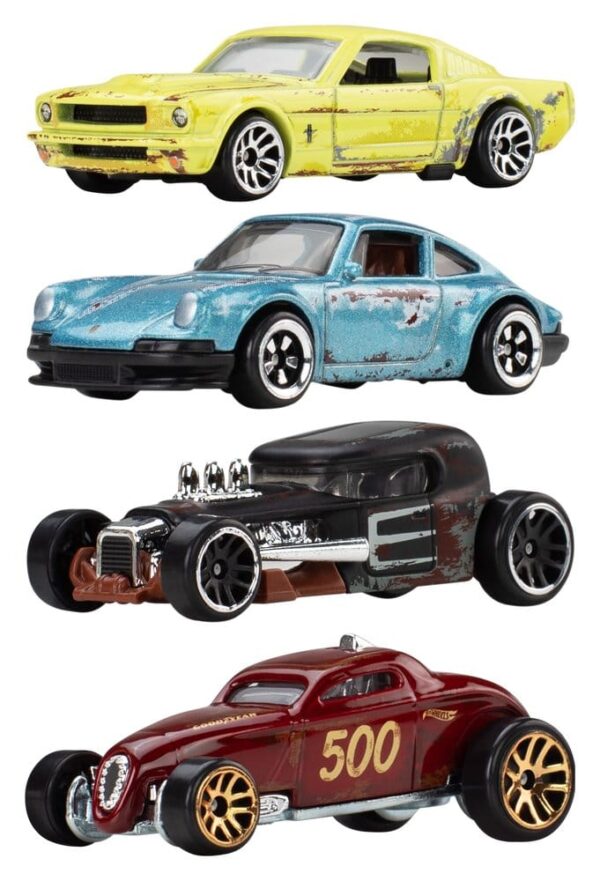 Hot Wheels Silver Series Die-Cast sõidukid 1/64 Vintage 979K sortiment (10)