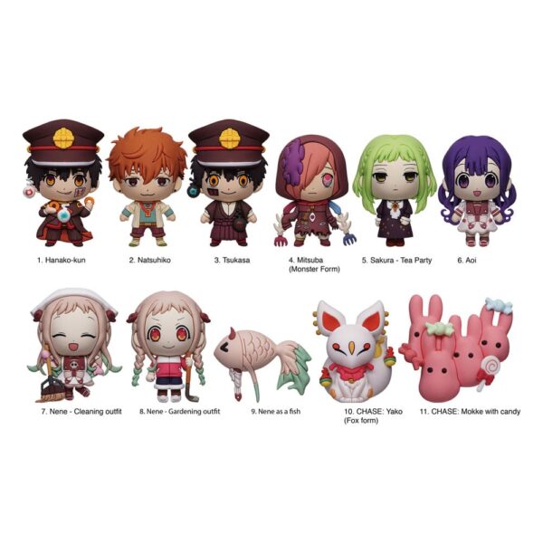 Зажимы для сумок в туалете Hanako-kun 3D PVC Серия 2 Дисплей (24)