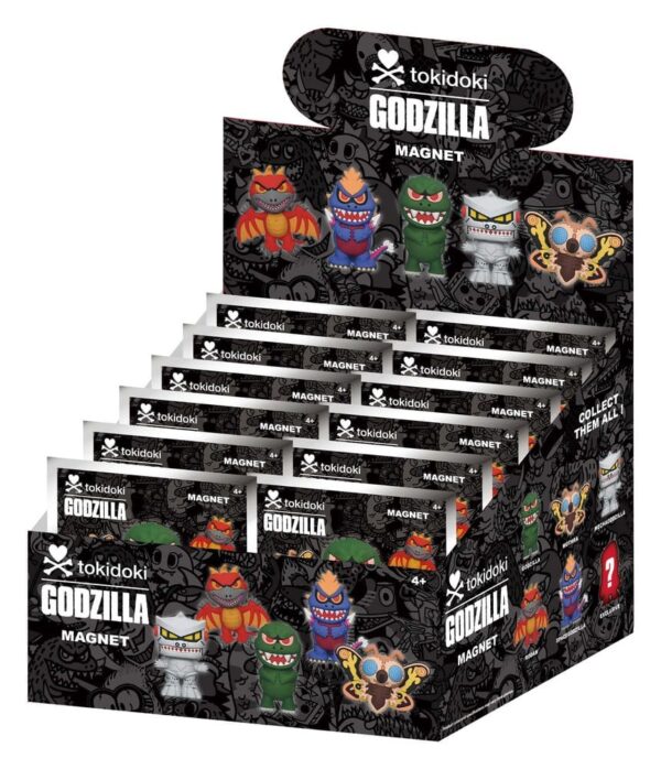 Tokidoki x Godzilla magnetid Blind Pack Serie 1 Display (12)