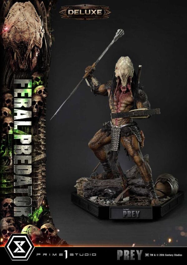 Prey (Movie) Museum Masterline Series Statue 1/3 Feral Predator Deluxe Bonus Version 89 см