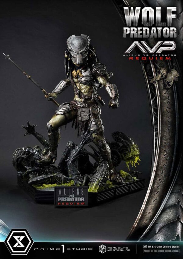 Alien vs. Predator Real Elite Masterline Series Statue 1/3 Requiem Wolf Predator Deluxe Ver. 95 см