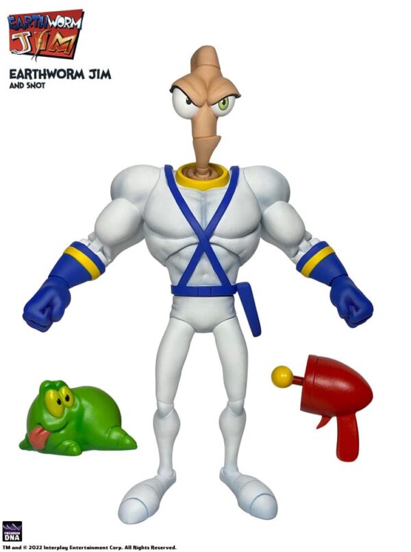 Earthworm Jim Action Figure Wave 1: Earthworm Jim & Snot 15 см