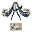 Hatsune Miku x Katsushika Hokusai iXima Die-Cut Acrylic Stand The Great Wave off Kanagawa 10 cm (5)