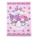 Sanrio Блокнот Kuromi & My Melody пастельный цветок голографический клетчатый