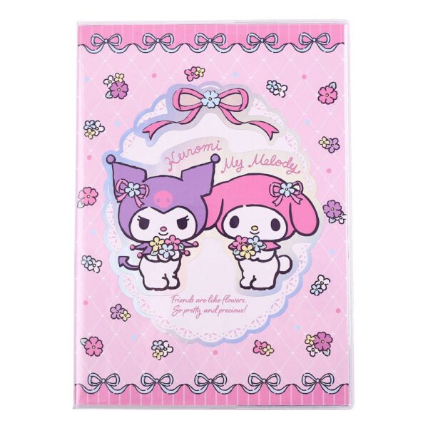 Sanrio Блокнот Kuromi & My Melody пастельный цветок голографический клетчатый