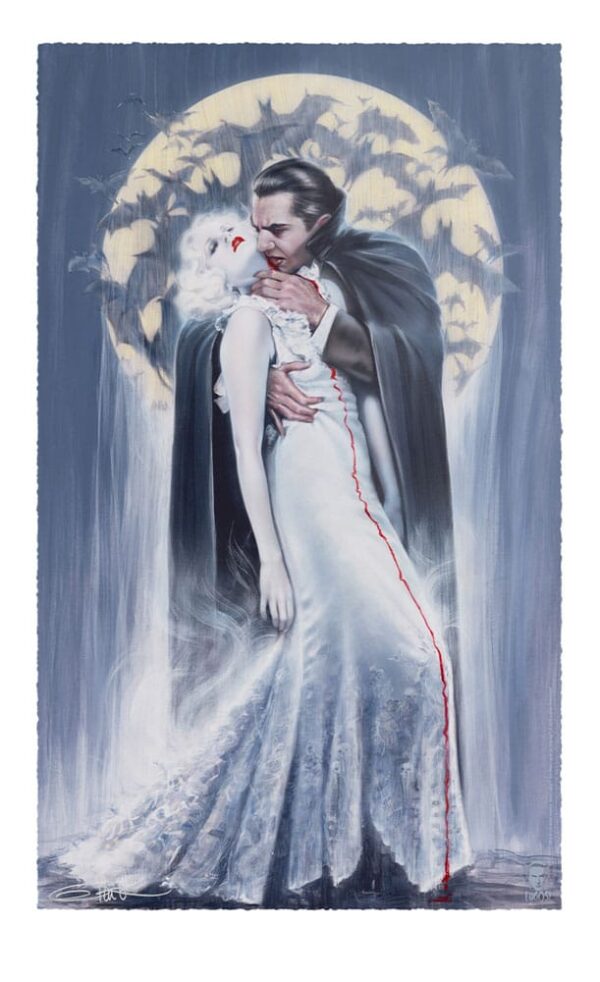 Dracula kunstiprint The Kiss by Olivia De Berardinis 70 x 43 cm - raamimata.