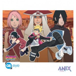 Boruto — плакат  ,,new team 7″ (52×38)