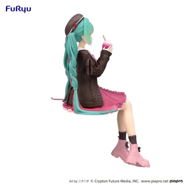 Hatsune Miku Noodle Stopper PVC figuur: Sügiskohting roosa värviversioon (14 cm)