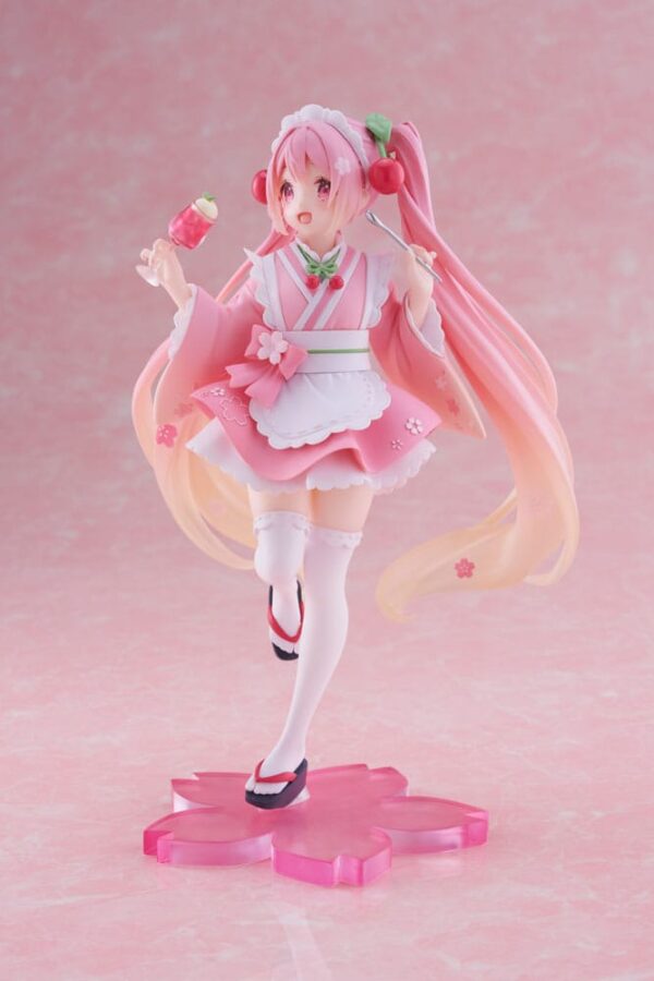 Hatsune Miku PVC фигурка: Новая версия Sakura Miku в стиле японского кафе, 18 см