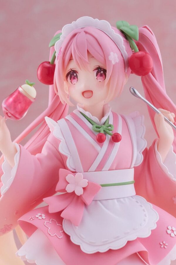 Hatsune Miku PVC фигурка: Новая версия Sakura Miku в стиле японского кафе, 18 см