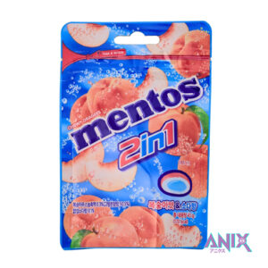 Mentos 2in1 конфеты персик и сода, 45 г