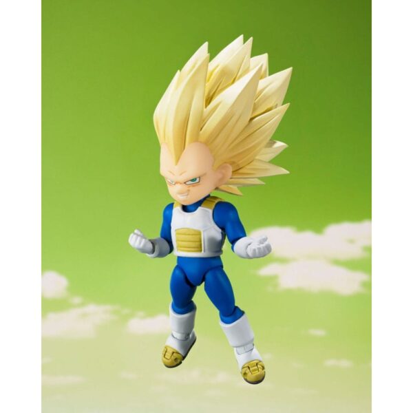 Dragon Ball S.H.Figuarts Action Figuur Super Saiyan Level 3 Vegeta (mini) Daima 8 cm