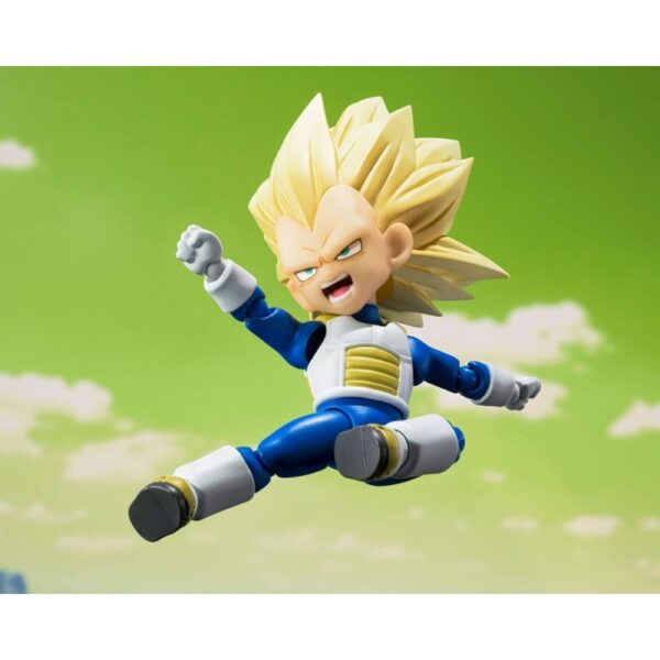 Dragon Ball S.H.Figuarts Action Figuur Super Saiyan Level 3 Vegeta (mini) Daima 8 cm