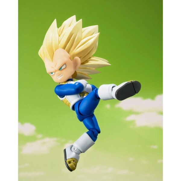 Dragon Ball S.H.Figuarts Action Figuur Super Saiyan Level 3 Vegeta (mini) Daima 8 cm