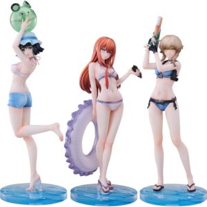 Steins;Gate PVC figuuride komplekt (3 tk) 1/7 — Suzuha Amane, Kurisu Makise, Mayuri Shiina ujumisriiete versioon