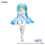 Hatsune Miku Noodle Stopper PVC Figuur — Lillehaldjas Nemophila, helesinine versioon, 15 cm