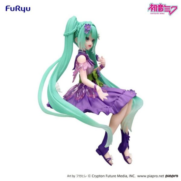 ChatGPT сказал: Фигурка Hatsune Miku Noodle Stopper из ПВХ — Цветочная фея: Космос, фиолетовая версия, 14 см