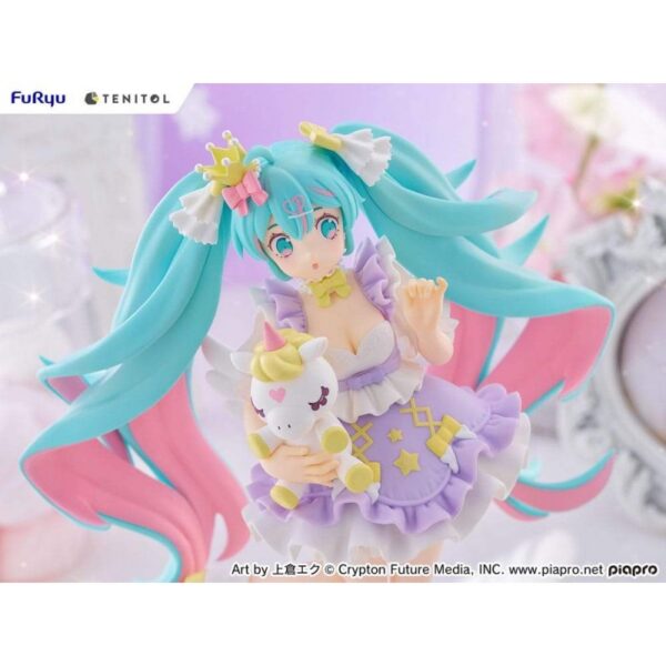 ChatGPT said: Фигурка Hatsune Miku из серии Tenitol — Принцесса Yumekawa, фиолетовая версия, 21 см