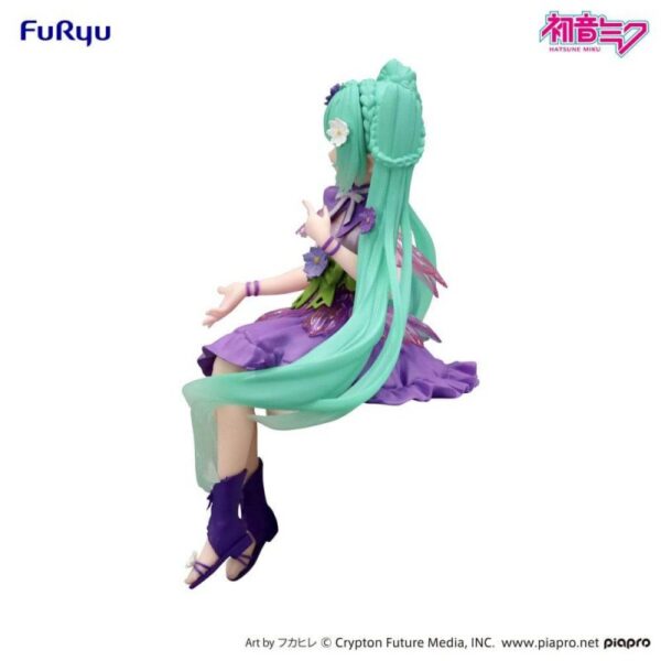 ChatGPT сказал: Фигурка Hatsune Miku Noodle Stopper из ПВХ — Цветочная фея: Космос, фиолетовая версия, 14 см