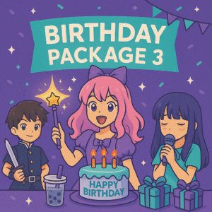 Birthday Package 3, up to 18 guests
