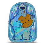 Мини-рюкзак Sesame Street — Печенька (Cookie Monster), блестящий