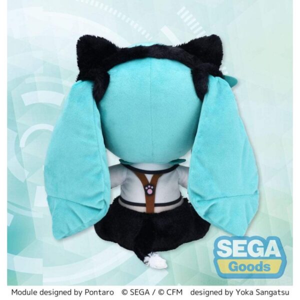 Hatsune Miku Project Diva Arcade Future Tone Fuwa Petit pehme Figuur Hatsune Miku kassikostüümis, LL-suurus, 30 cm