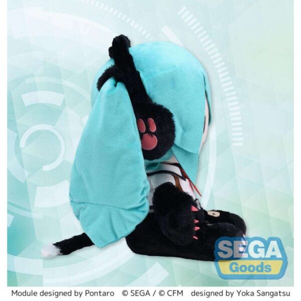 Hatsune Miku Project Diva Arcade Future Tone Fuwa Petit pehme Figuur Hatsune Miku kassikostüümis, LL-suurus, 30 cm