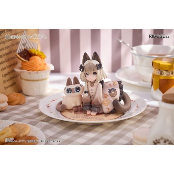 Decorated Life Collection PVC Statue Tea Time Cats x Siamese Cat Azuki-san Friendship Collaboration Exclusive Set 18 cm