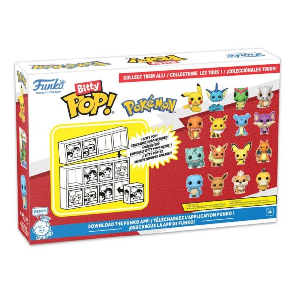 Pokémon Bitty POP! Vinüülfiguuride 4-pakk, Seeria 1, 2 cm
