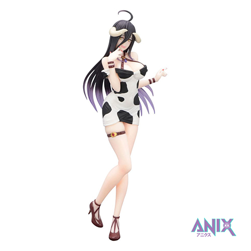 Overlord Trio-Try-iT PVC Statue Albedo Mini Dress Cow Pattern Ver. 21 cm