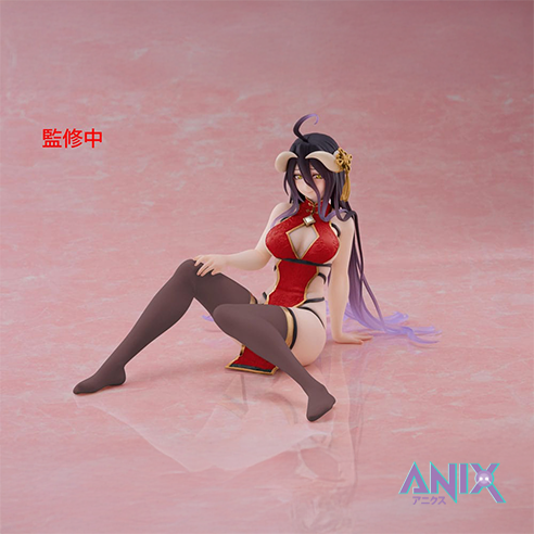 Overlord PVC Statue Desktop Cute Figure Albedo Chinese Dress Ver. Renewal 13 cm