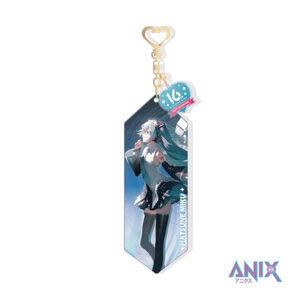 Hatsune Miku (Moeyu 16th Anniversary) coloured acrylic key holder