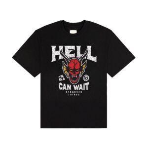 Stranger Things T-särk Hell Can Wait (must) Suurus XL