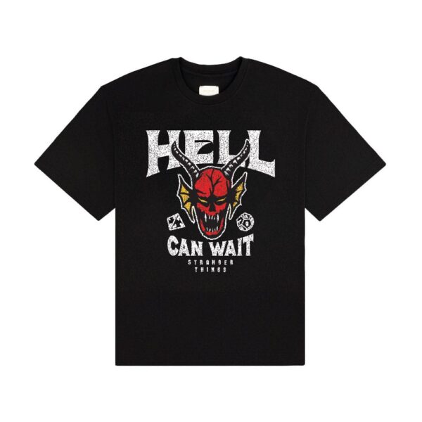 Stranger Things T-särk Hell Can Wait (must) Suurus XL