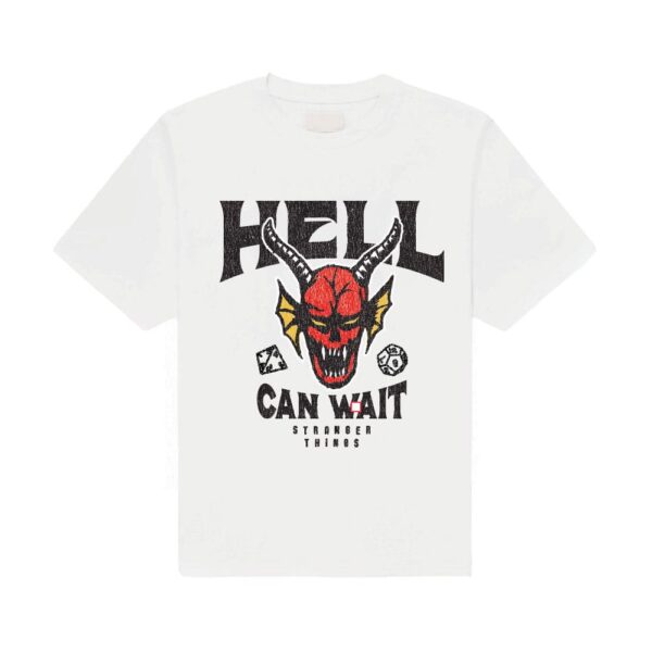 Stranger Things T-särk Hell Can Wait (valge) suurus S