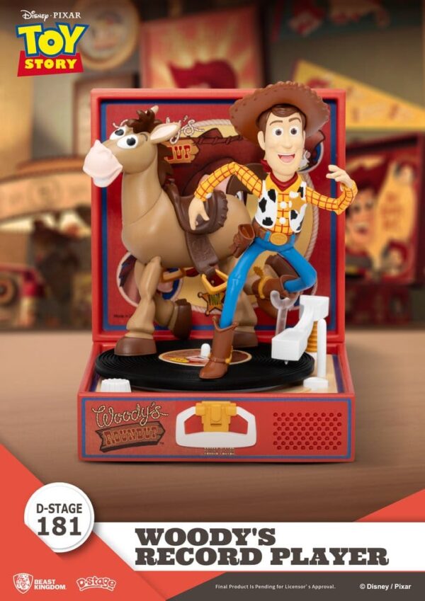 Mänguasjalugu plaadimängija seeria PVC figuur Woody's Record Player 13 cm