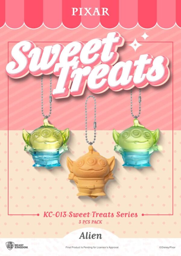 Pixar Sweet Treats seeria võtmehoidjad 3-pakk 4 cm