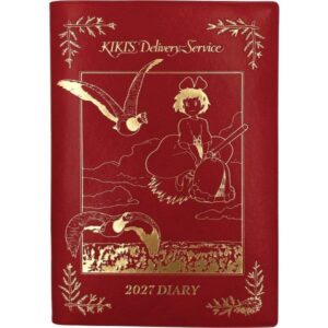 Kiki’s Delivery Service Diary Kiki on her broom red gold foil