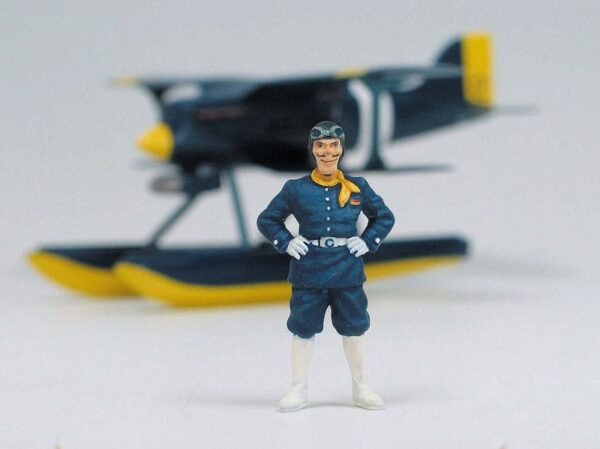 Porco Rosso mudelikomplekt koos figuuriga 1/48 Curtiss R3C-0 Seaplane & Curtis
