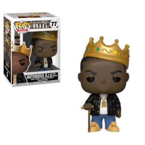 Kurikuulus B.I.G. POP! Rocks Vinyl Figure Notorious B.I.G. with Crown 9 cm