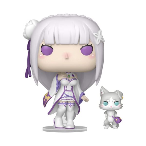 Re:Zero POP!&Buddy Animation Vinyl Figures Emilia w/Puck 9 см