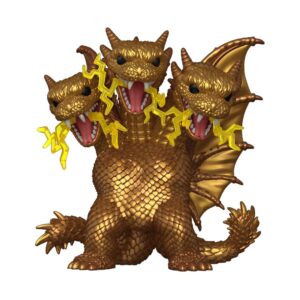 *Эксклюзивное издание* Годзилла Super Sized POP! Movies Vinyl Figure King Ghidora (Electric) 15 см