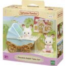 Sylvanian Families: šokolaadijänese kaksikud koos lapsevankriga