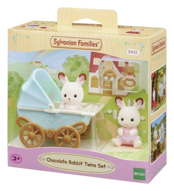 Sylvanian Families: šokolaadijänese kaksikud koos lapsevankriga