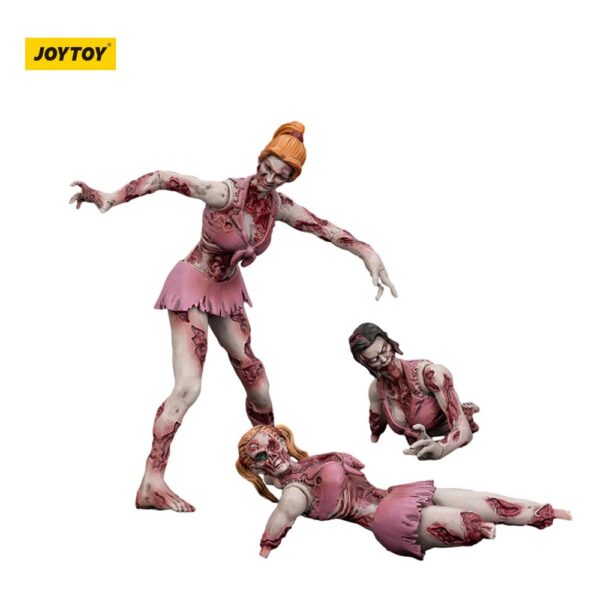 Zombie Dark Source tegelaskujud, 3-pakk, cheerleaderid, 8 cm