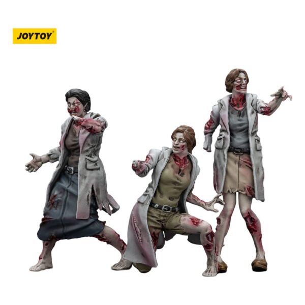 Zombie Dark Source tegelaskujud, 3-pakk, meditsiinitöötajad, 8 cm