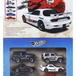 Набор из 6 литых моделей автомобилей Hot Wheels серии «Silver» в масштабе 1:64 «Улицы Японии»
