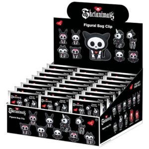Skelanimals 3D PVC Bag Clips Series 1 Blind Bag Display (24)